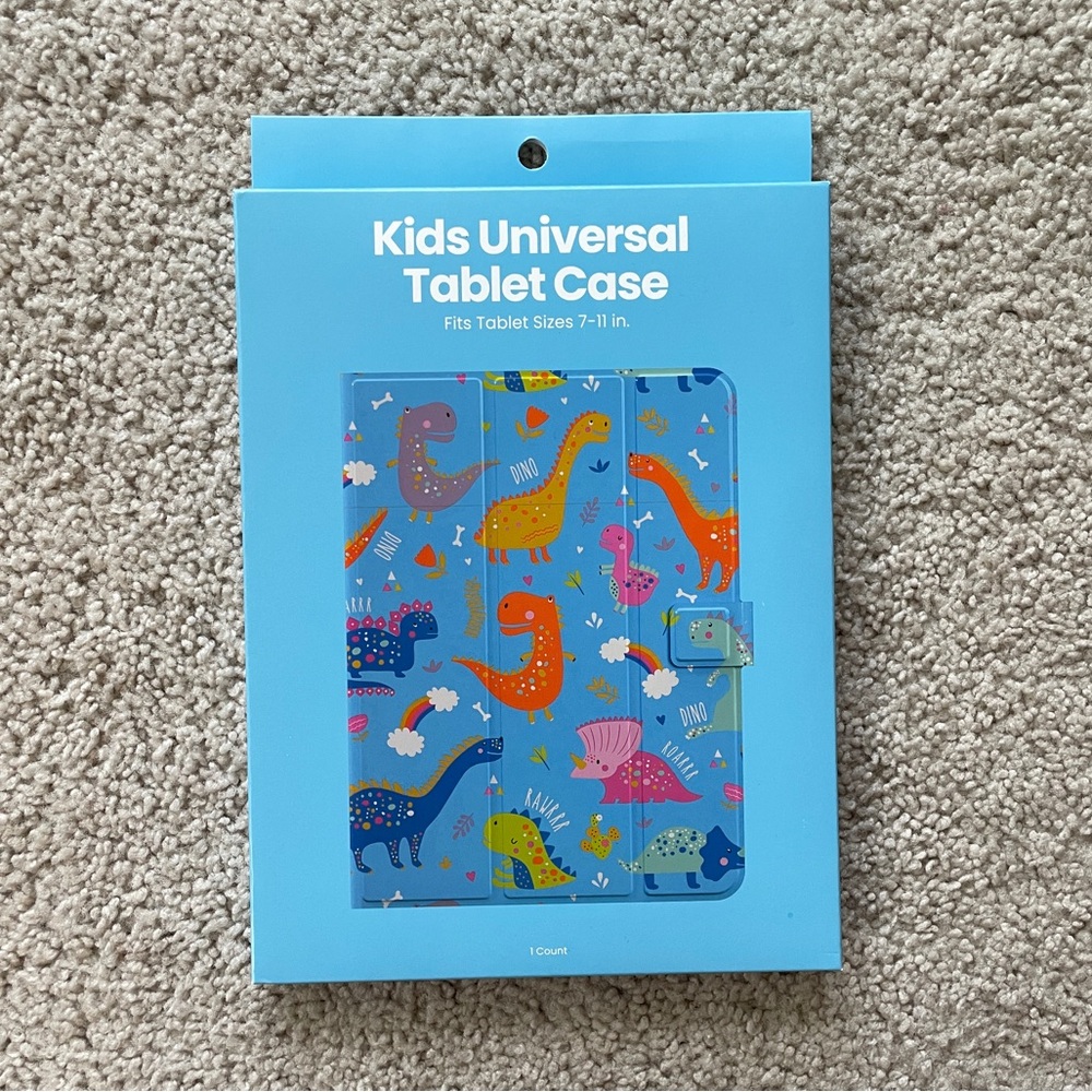 Kids & Adult Universal Tablet Case Fits 7-11" NEW Dinosaurs Gift Cartoon Blue